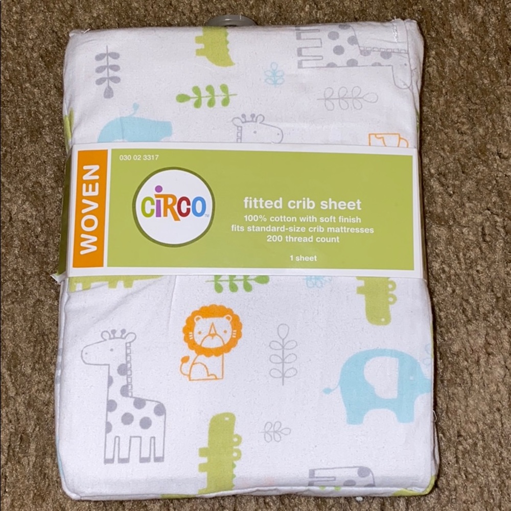 Circo Safari Crib Sheet NWT